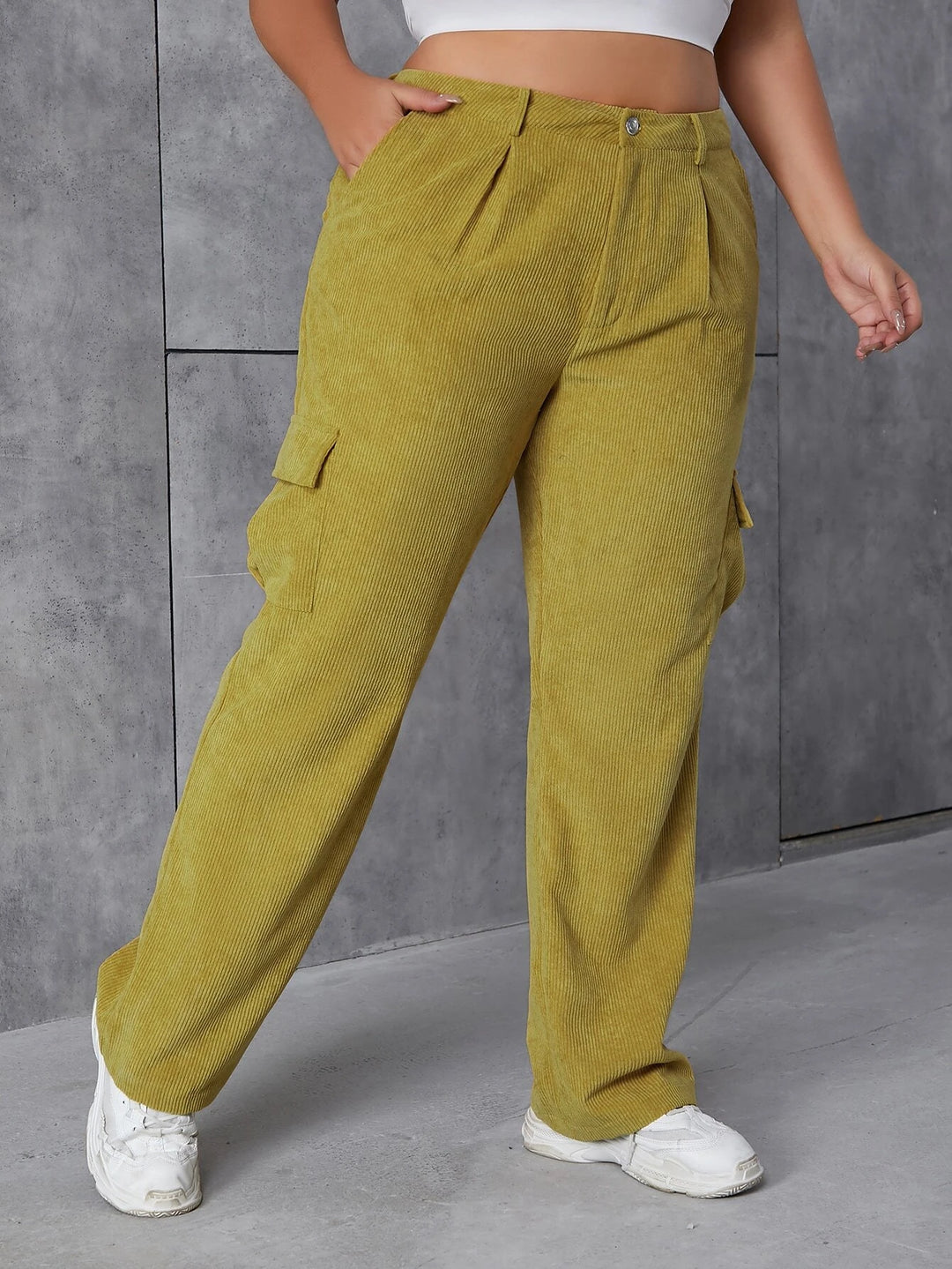 Flap Pocket Corduroy Pants