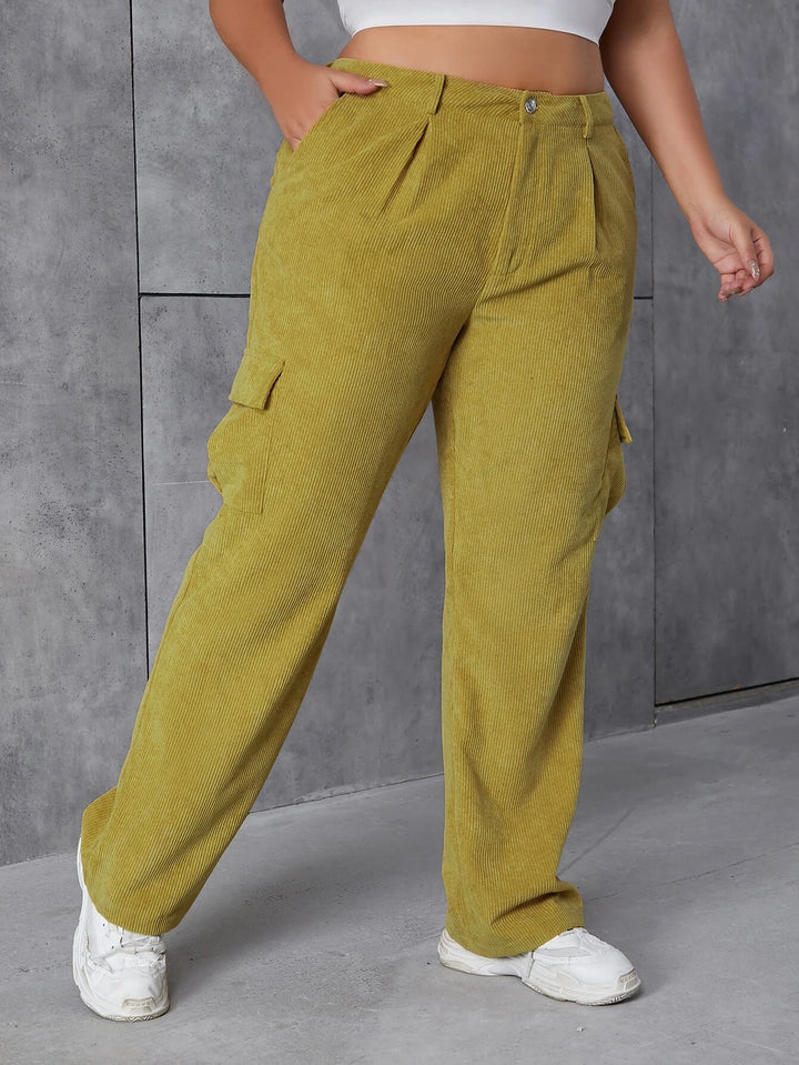 Flap Pocket Corduroy Pants