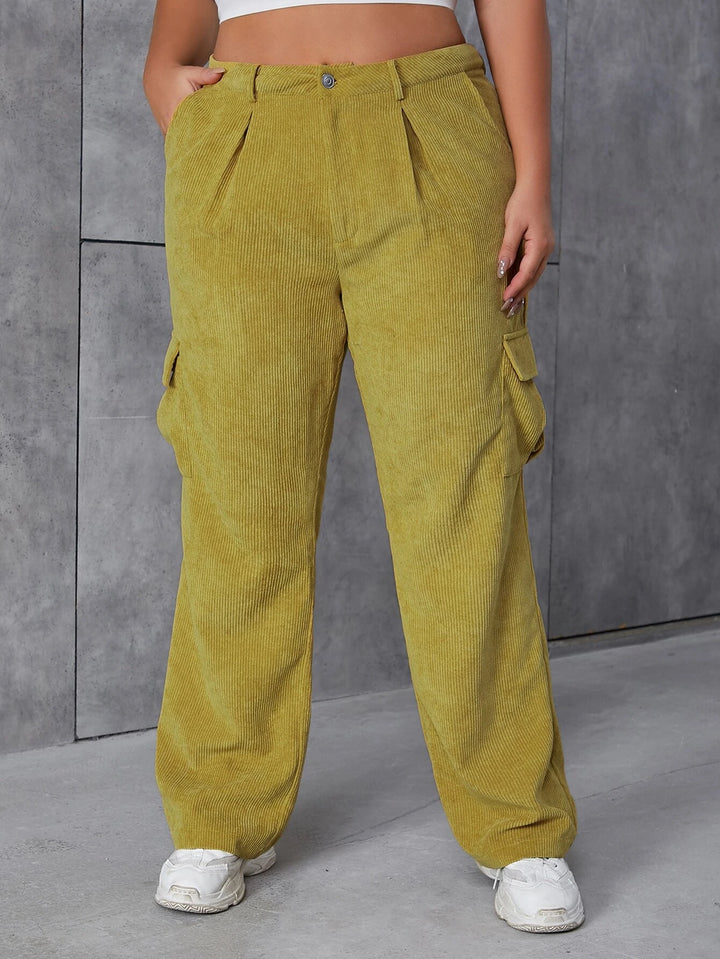 Flap Pocket Corduroy Pants