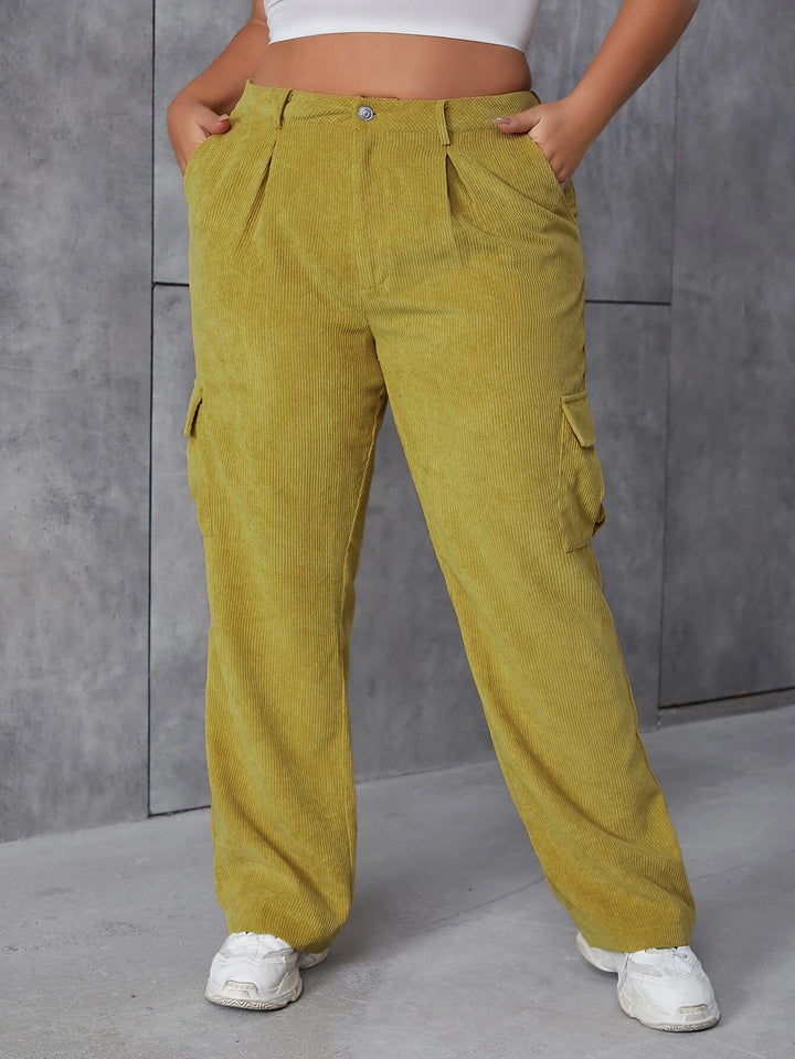 Flap Pocket Corduroy Pants