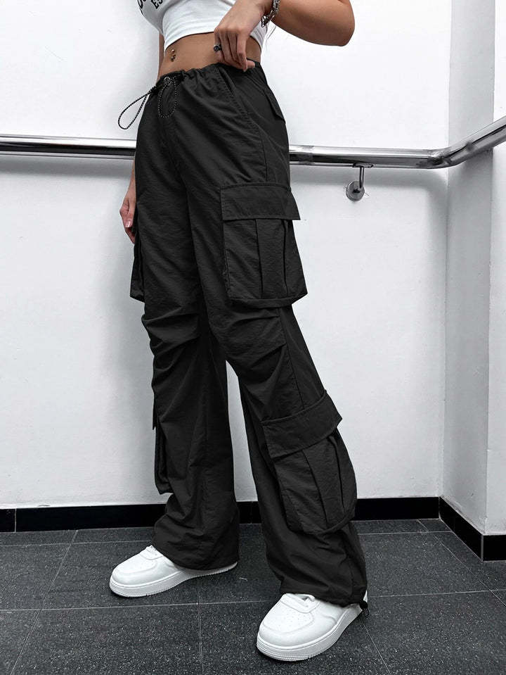 Long High Waist Cargo Pants