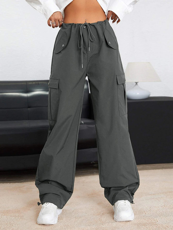 Casual Waist Parachute Pants