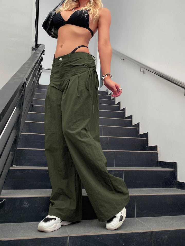 Ruched Knot Side Cargo Pants