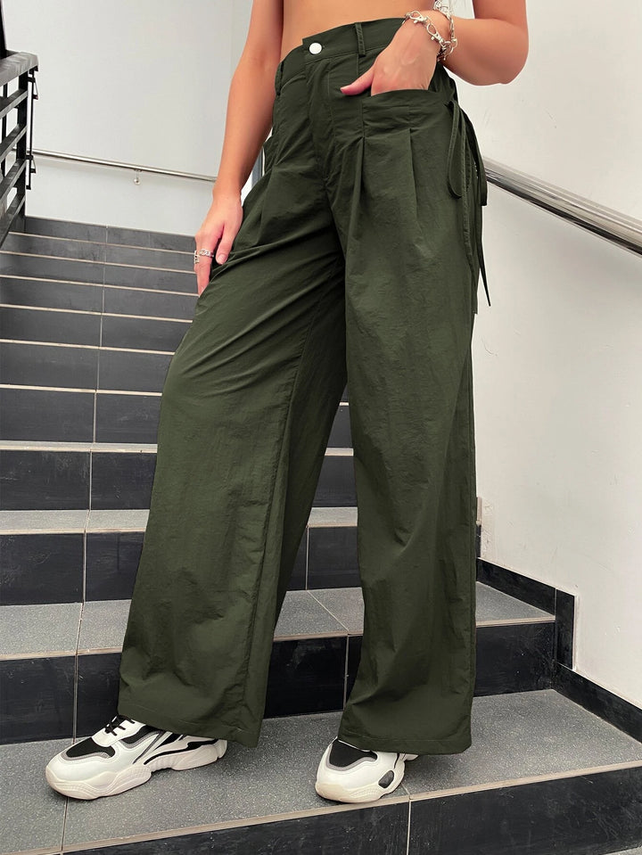 Ruched Knot Side Cargo Pants