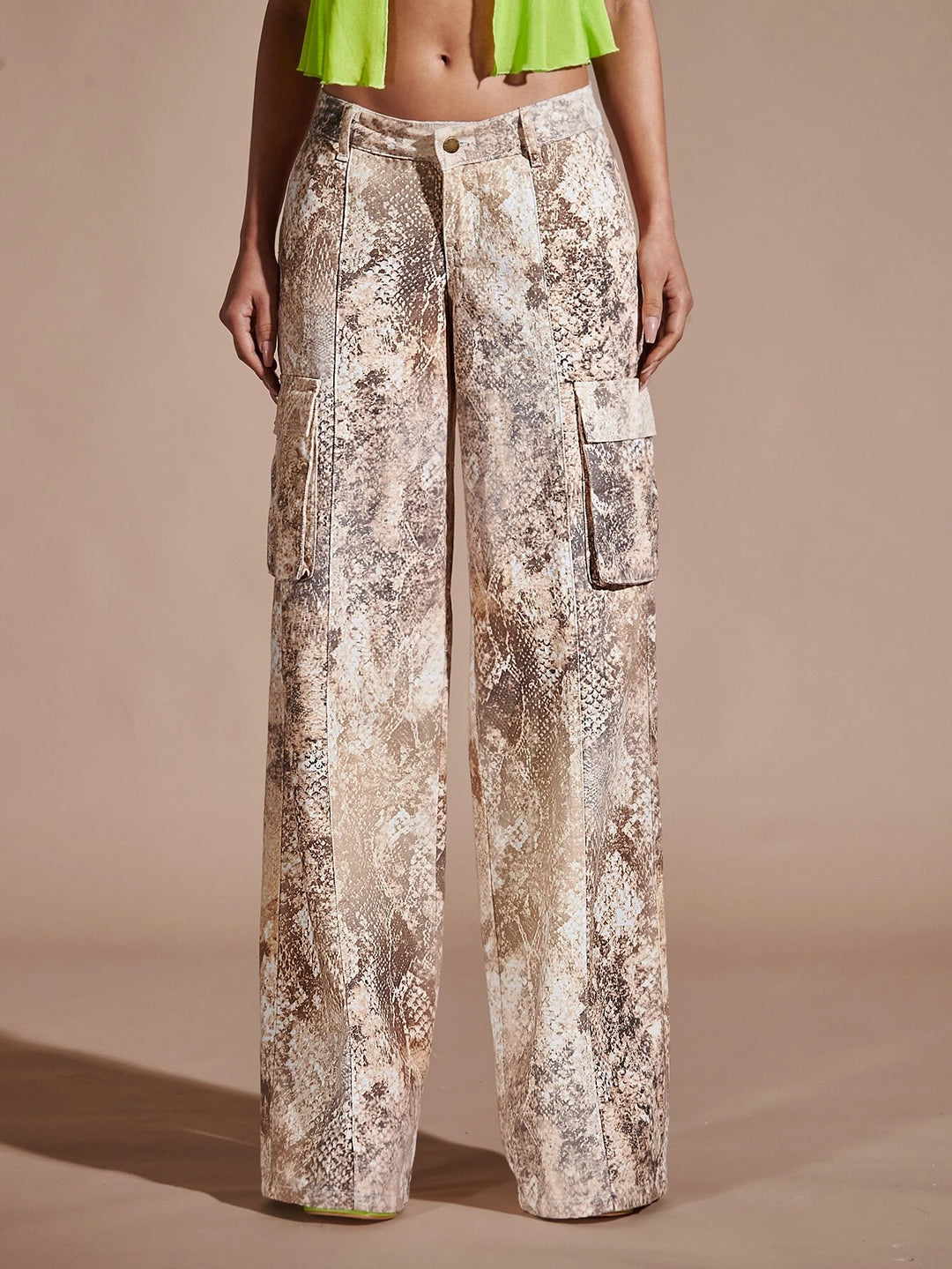 Loose Printed Cargo Pants