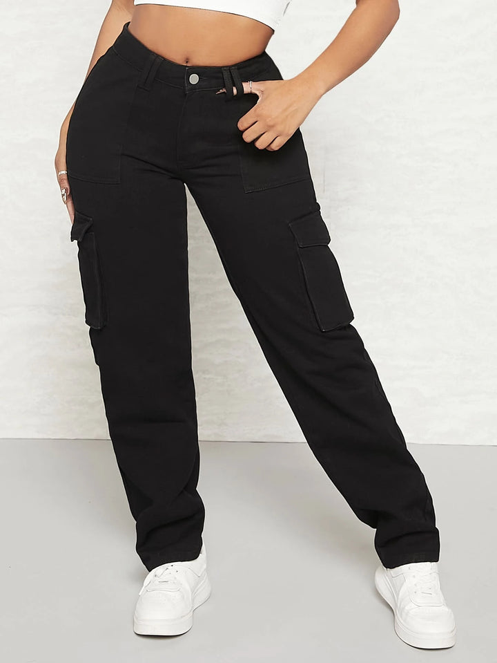 Multi Pocket Side Cargo Jeans