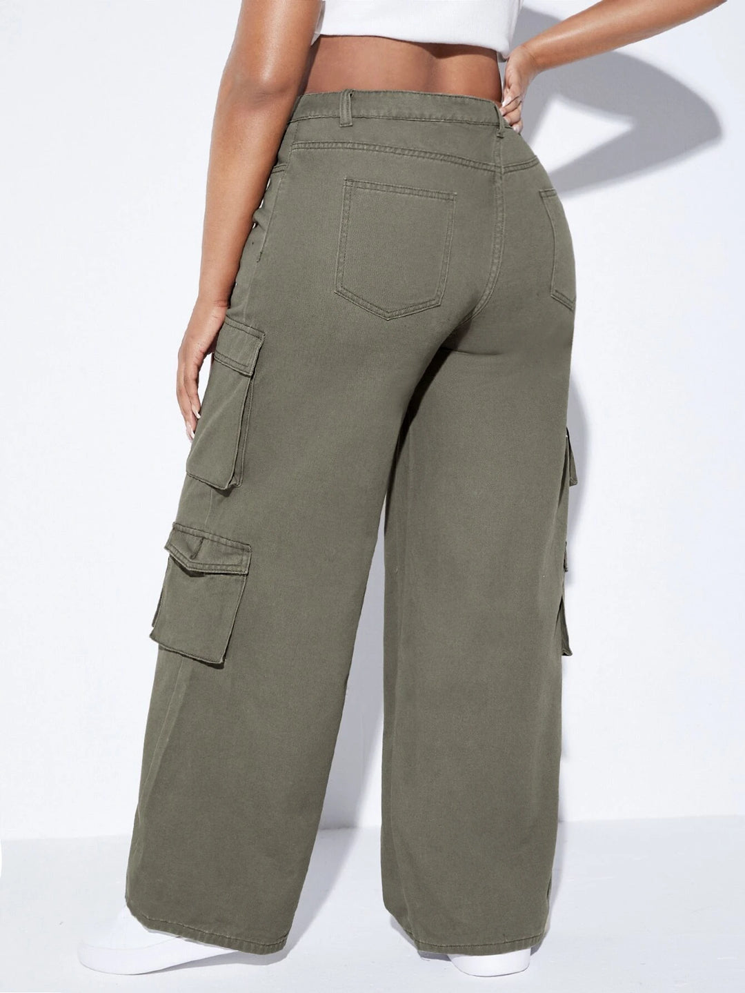 Cargo Jeans With Elevated Waist