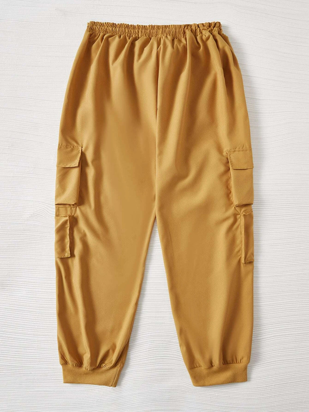 Flap Pocket Drawstring Cargo Pants