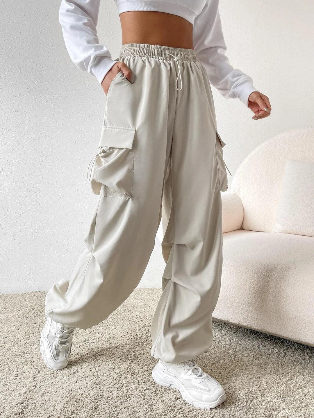 High Waist Cargo Pants