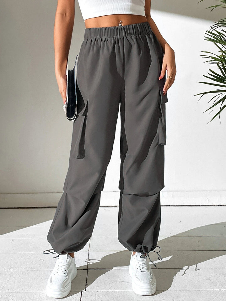 Plain Pocket Side Cargo Pants