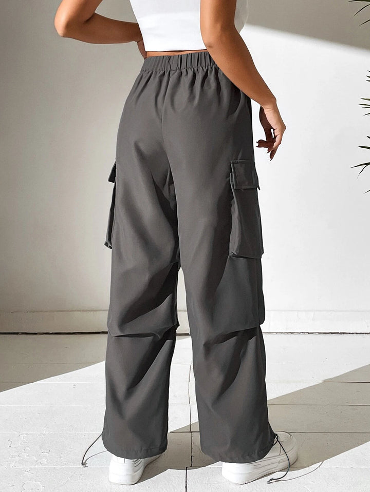 Plain Pocket Side Cargo Pants