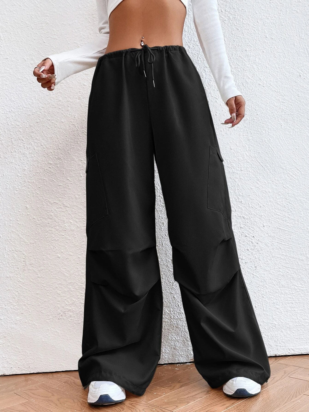 Drop Waist Regular Fit Parachute Pants