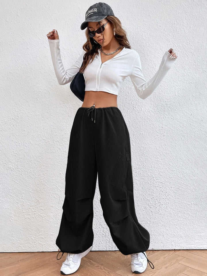 Drop Waist Regular Fit Parachute Pants