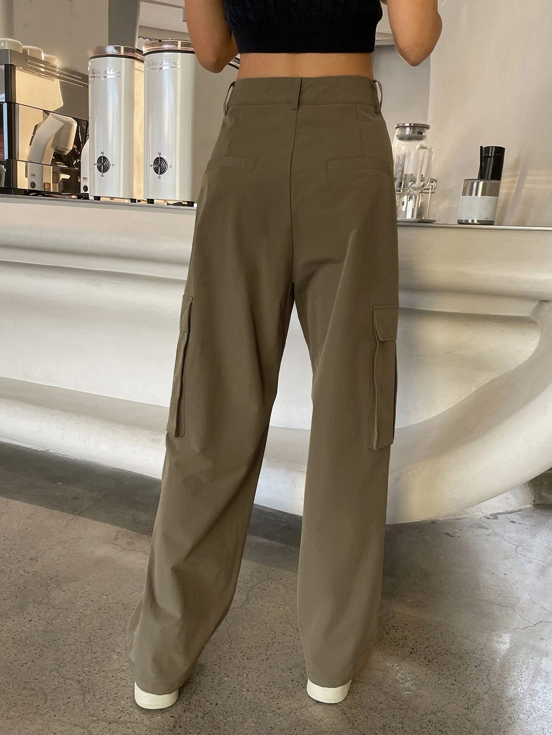 Plain Flap Side Pocket Cargo Pants