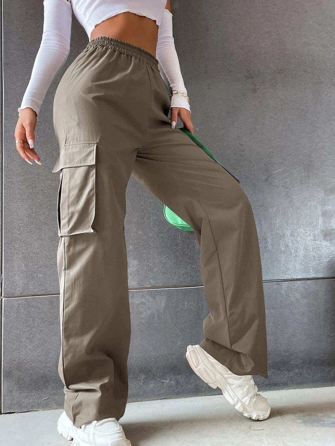 High Waist Pocket Cargo Pants