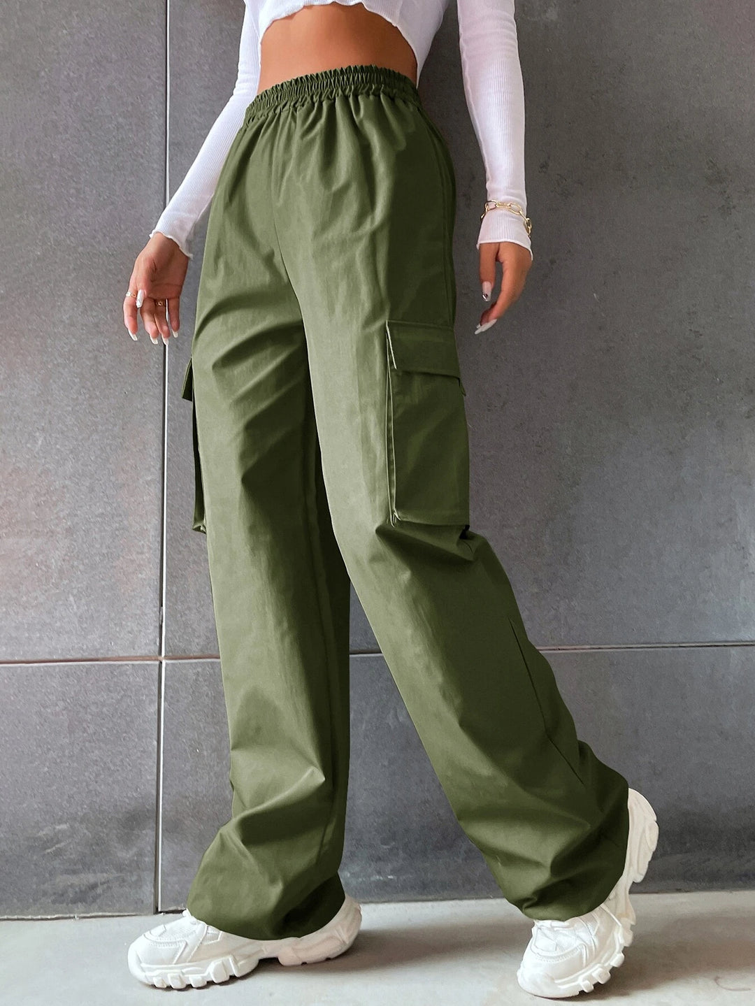 Flap Pocket Side Cargo Pants