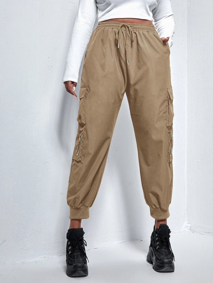 Drawstring Flap Pockets Cargo Pant