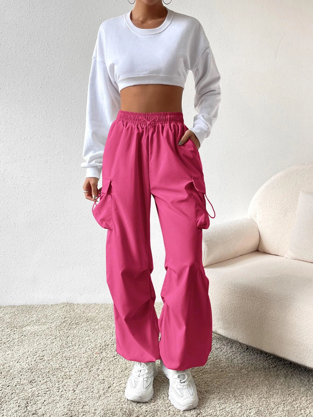 High Waist Cargo Pants