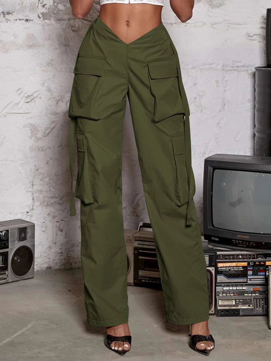 Casual Street Flap Pocket Side Cargo Pants