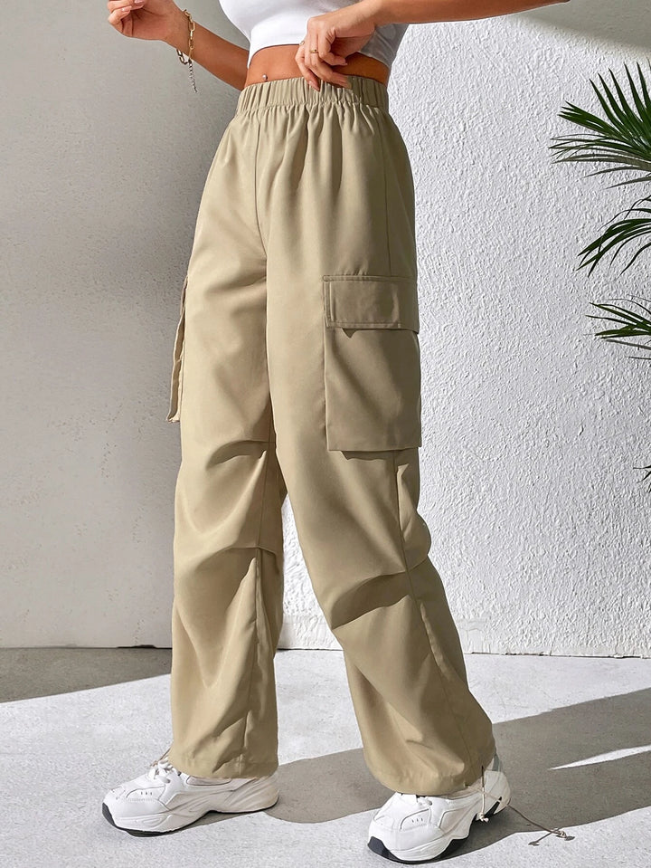 Plain Pocket Side Cargo Pants