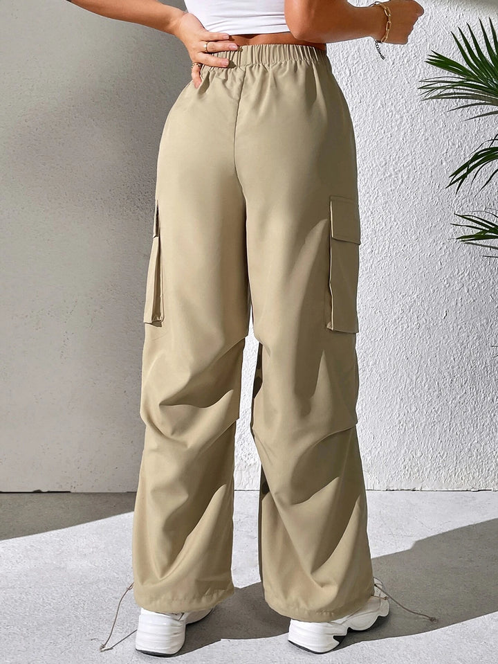 Plain Pocket Side Cargo Pants