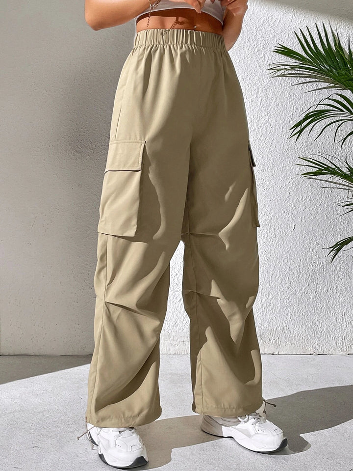 Plain Pocket Side Cargo Pants