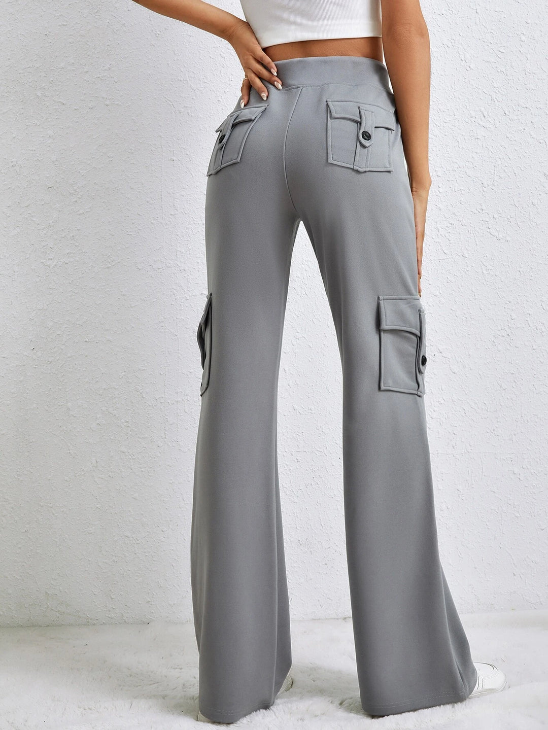 Tall Flap Pocket Side Drawstring Waist Cargo Pants