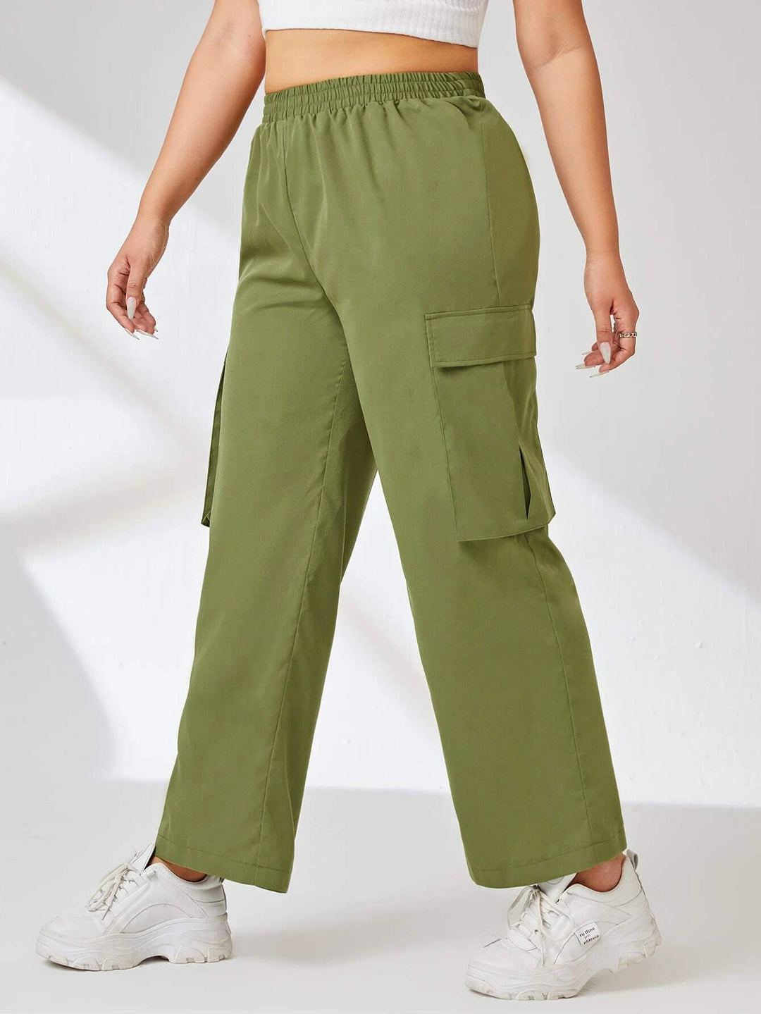 Side Cargo Pants With Flap Pockets