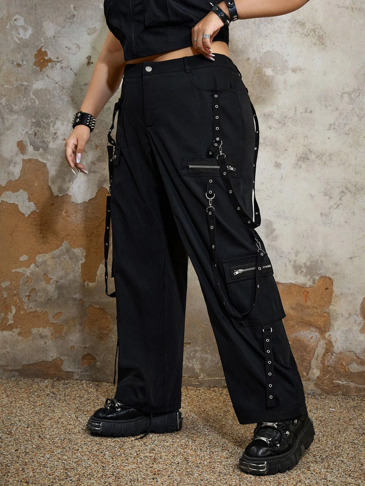 Long Flap Pocket Cargo Pants