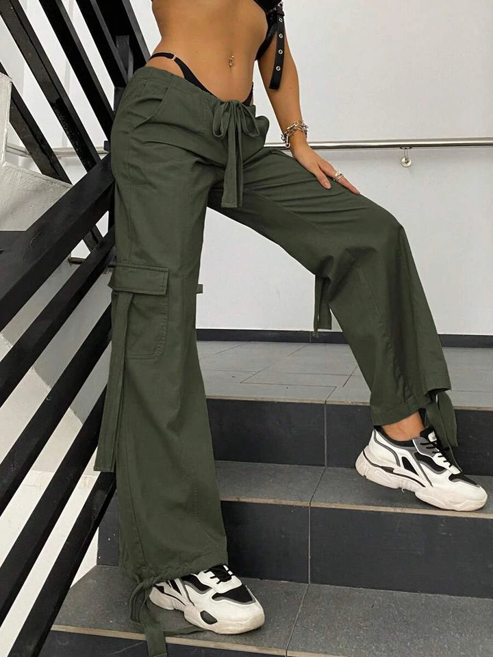 Long Length Flap Pocket Cargo Pants