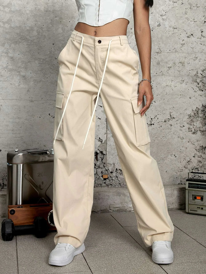 Flap Side Pocket Cargo Pants