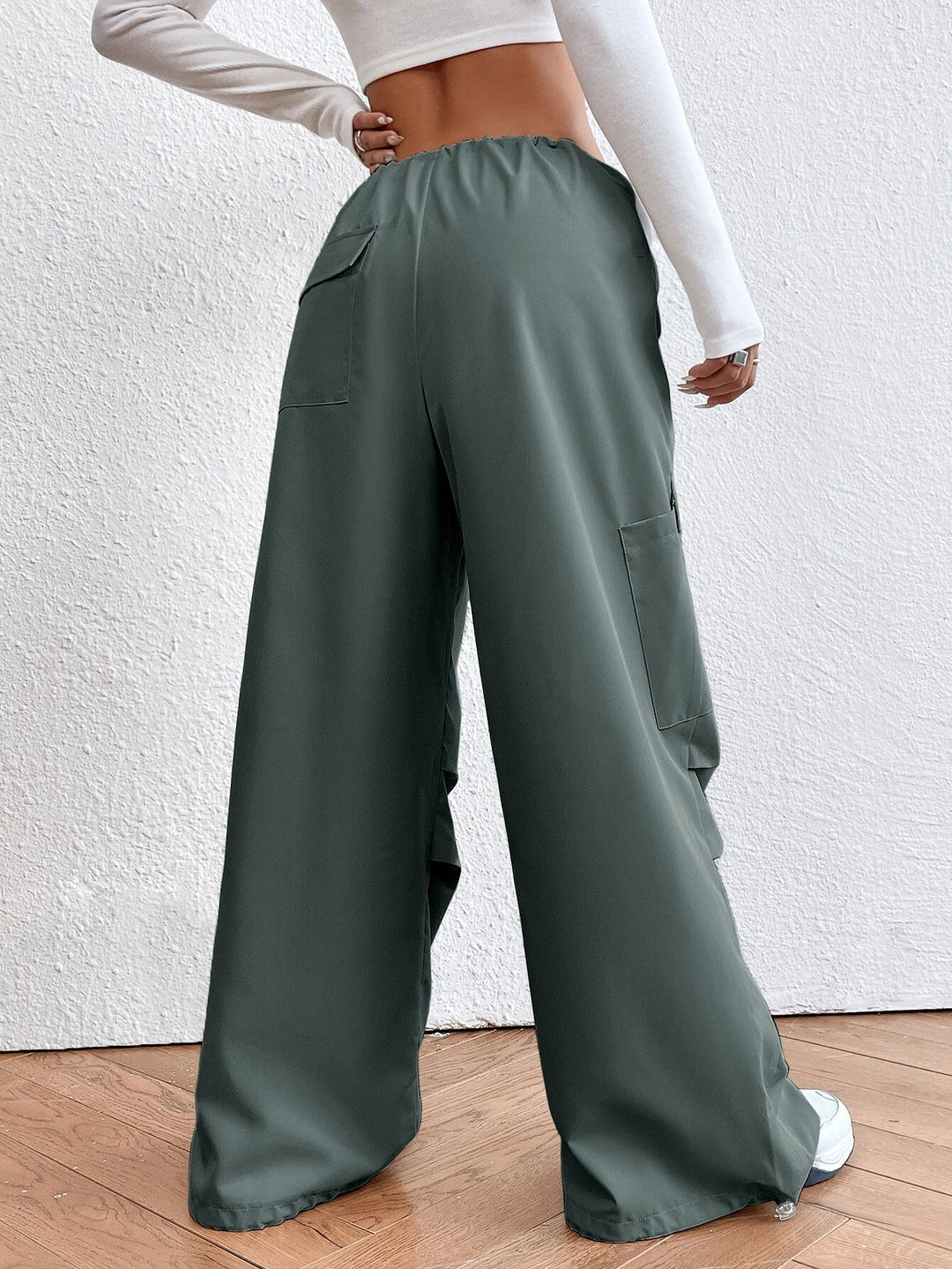 Drop Waist Regular Fit Parachute Pants