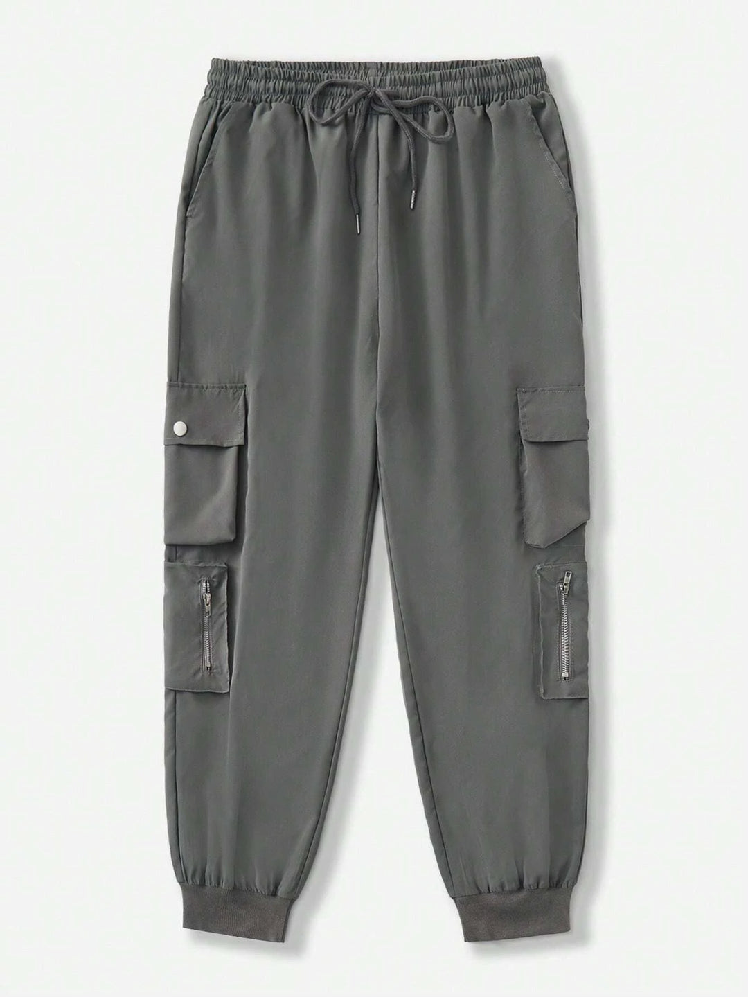 Flap Pocket Drawstring Cargo Pants