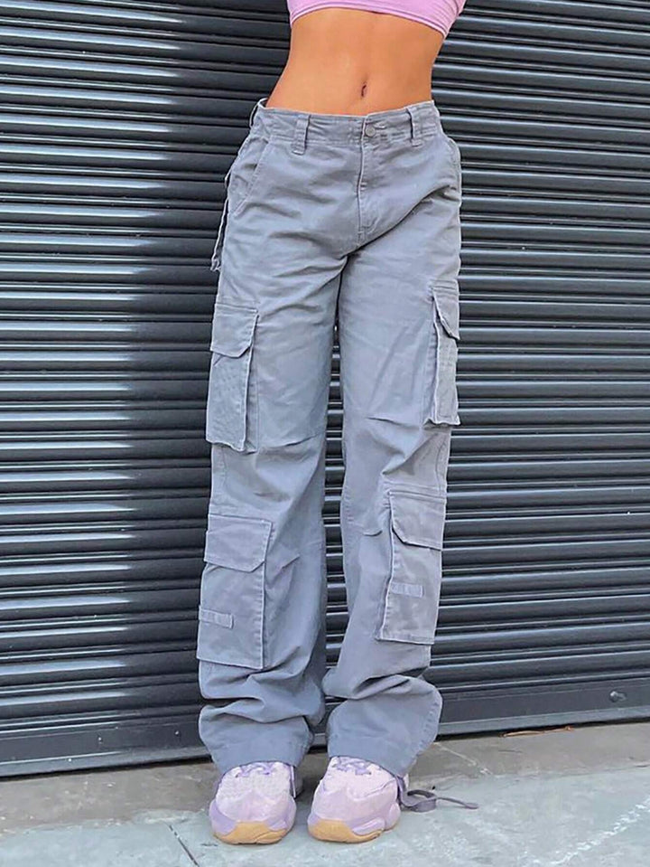 Zipper Flap Pocket Side Cargo Pant