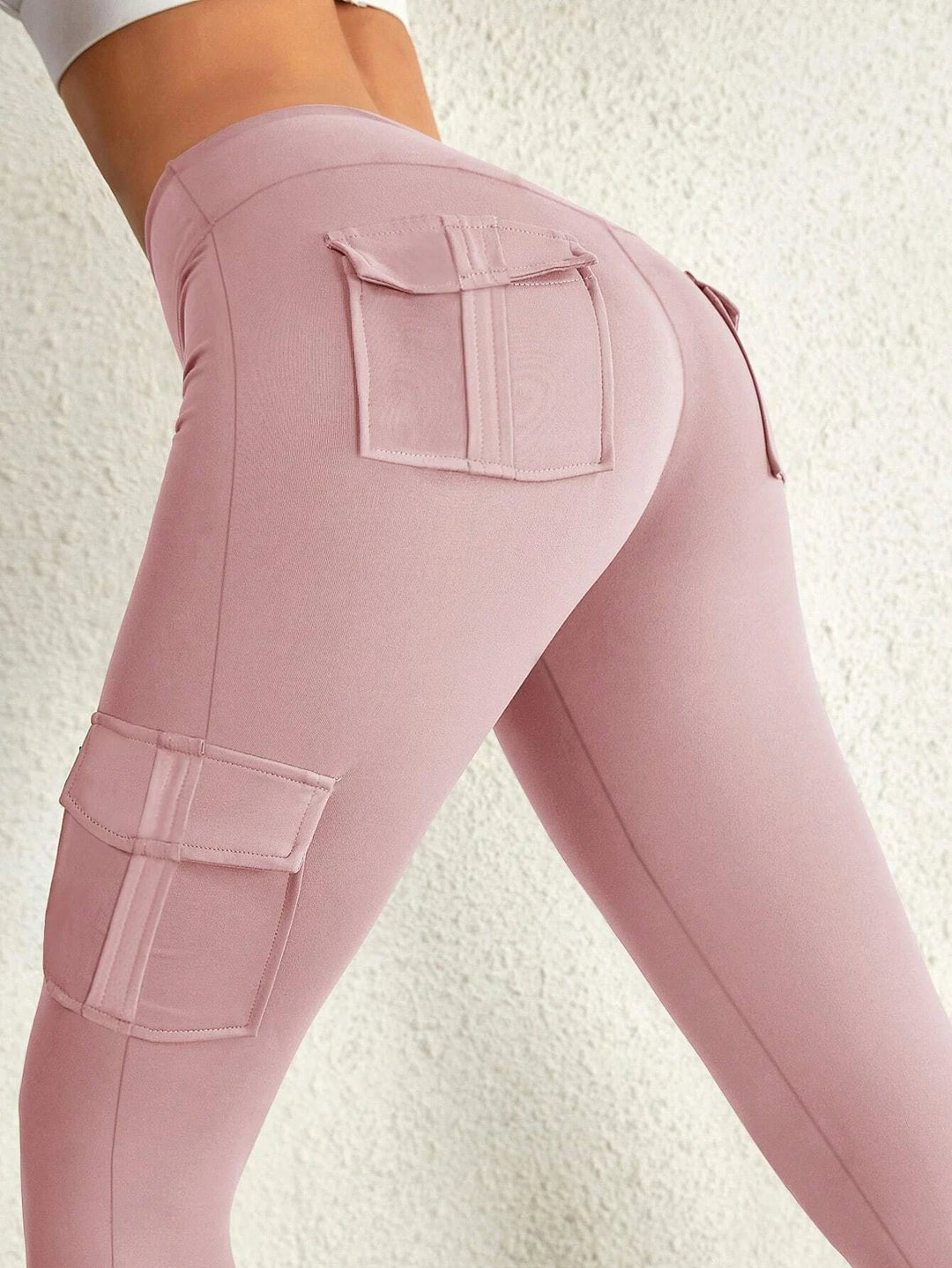Flap Pocket Side Skinny Cargo Pants