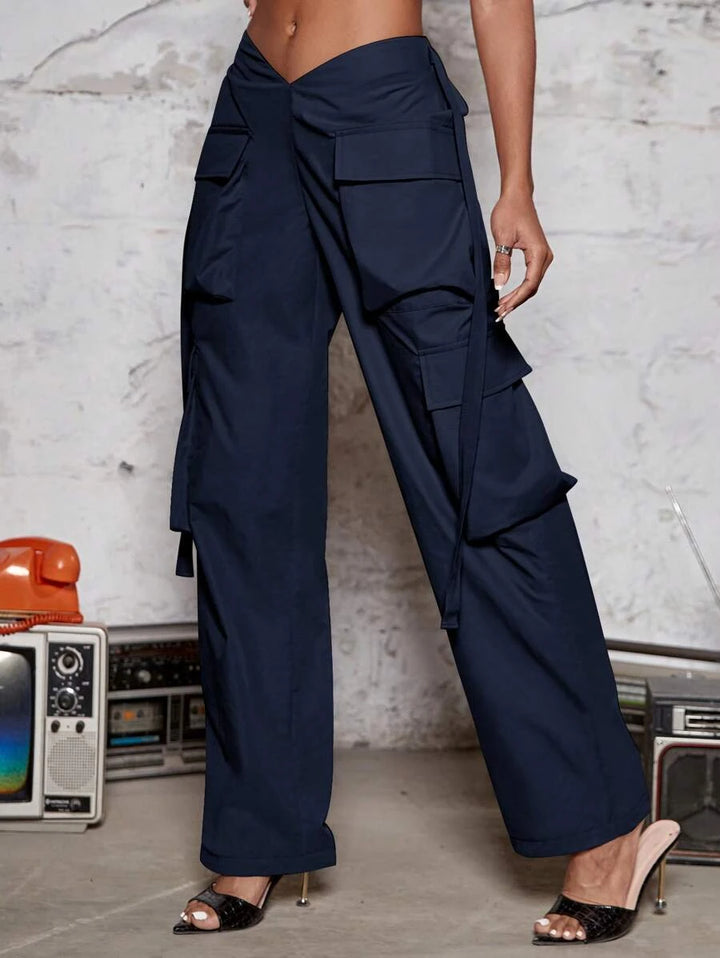 Casual Street Flap Pocket Side Cargo Pants