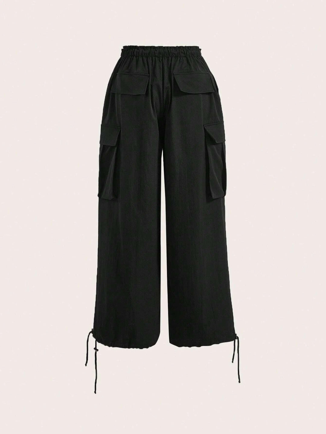 Flap Pocket Side Drawstring Pants