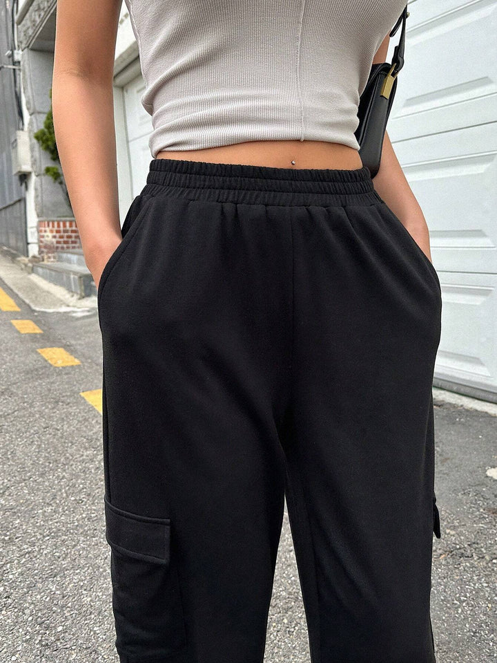 Flap Pocket Straight Fit Cargo Pants