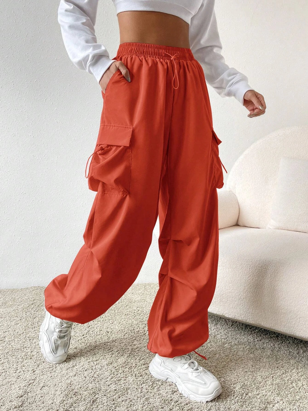 High Waist Cargo Pants