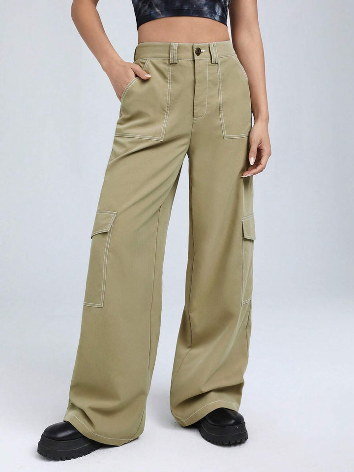 Flap Pocket Side Cargo Pants