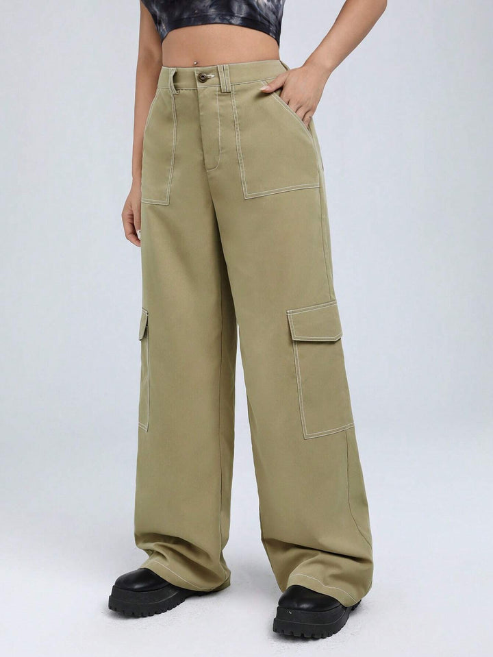 Flap Pocket Side Cargo Pants