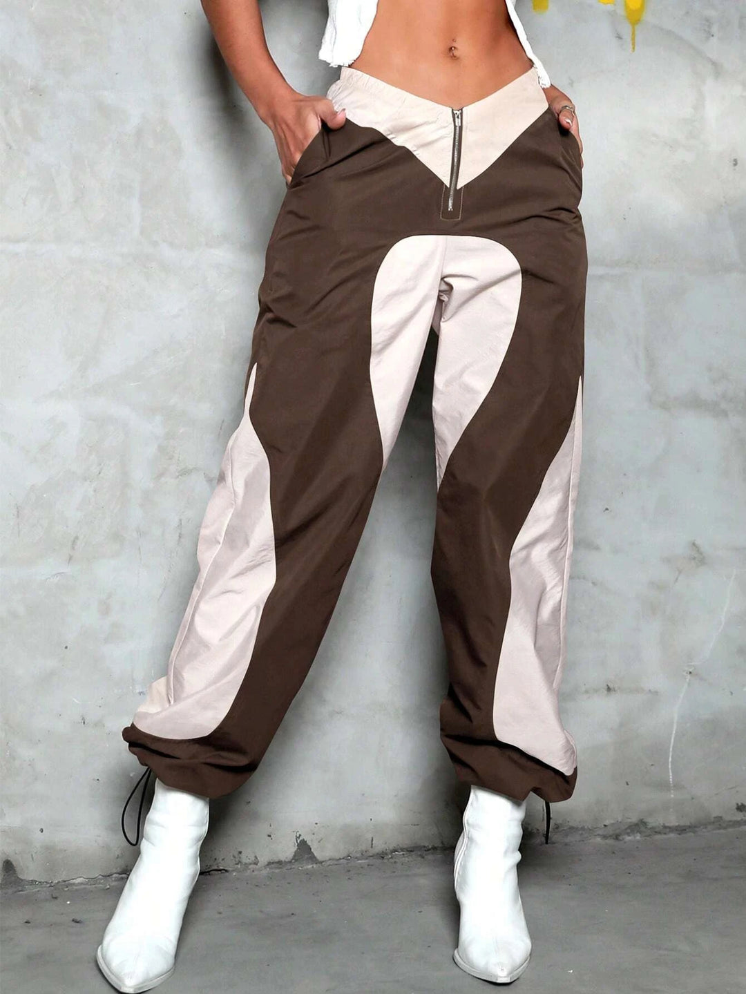 Slant Pocket Drawstring Cargo Pants