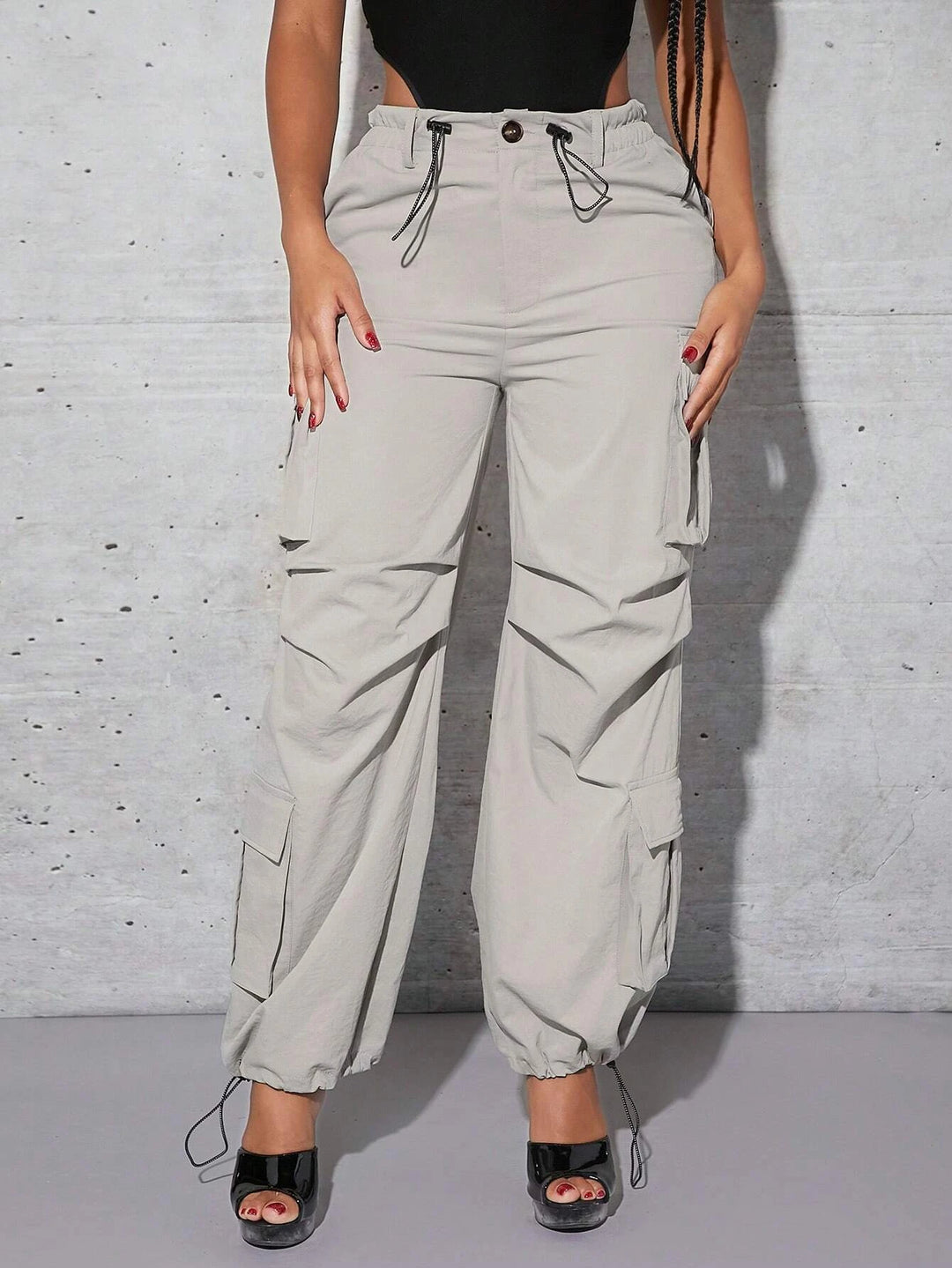 Drawstring Flap Pocket Cargo Pant