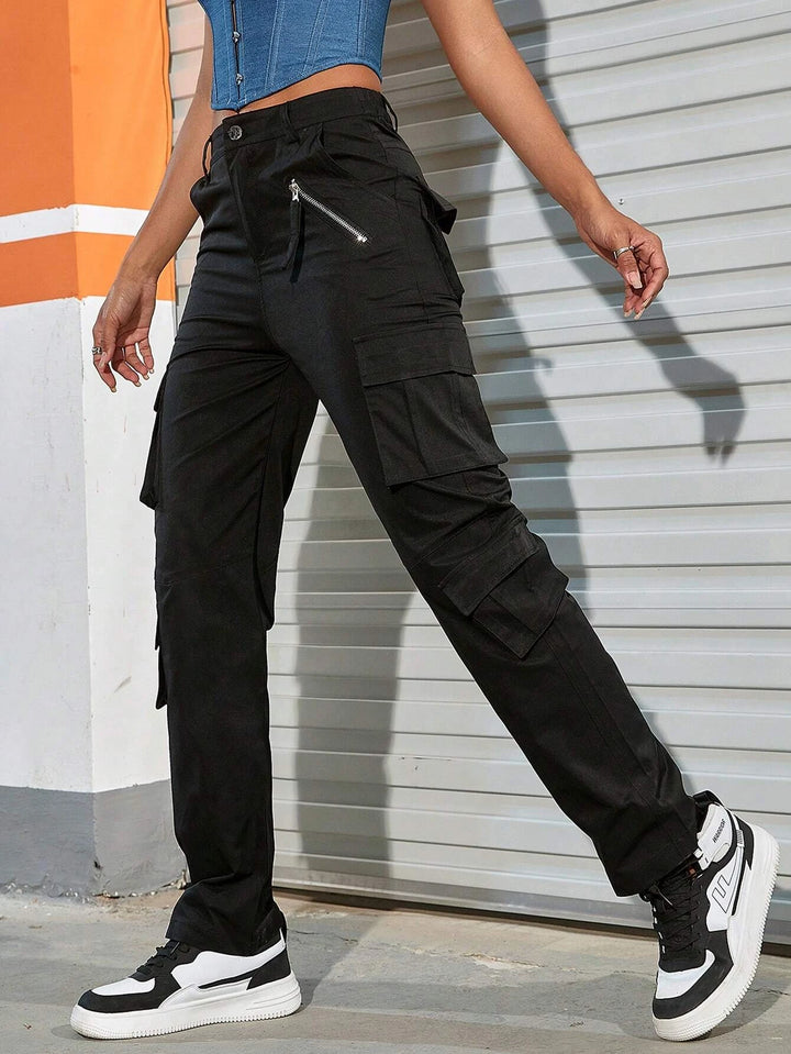 Flap Pocket Side Cargo Pants