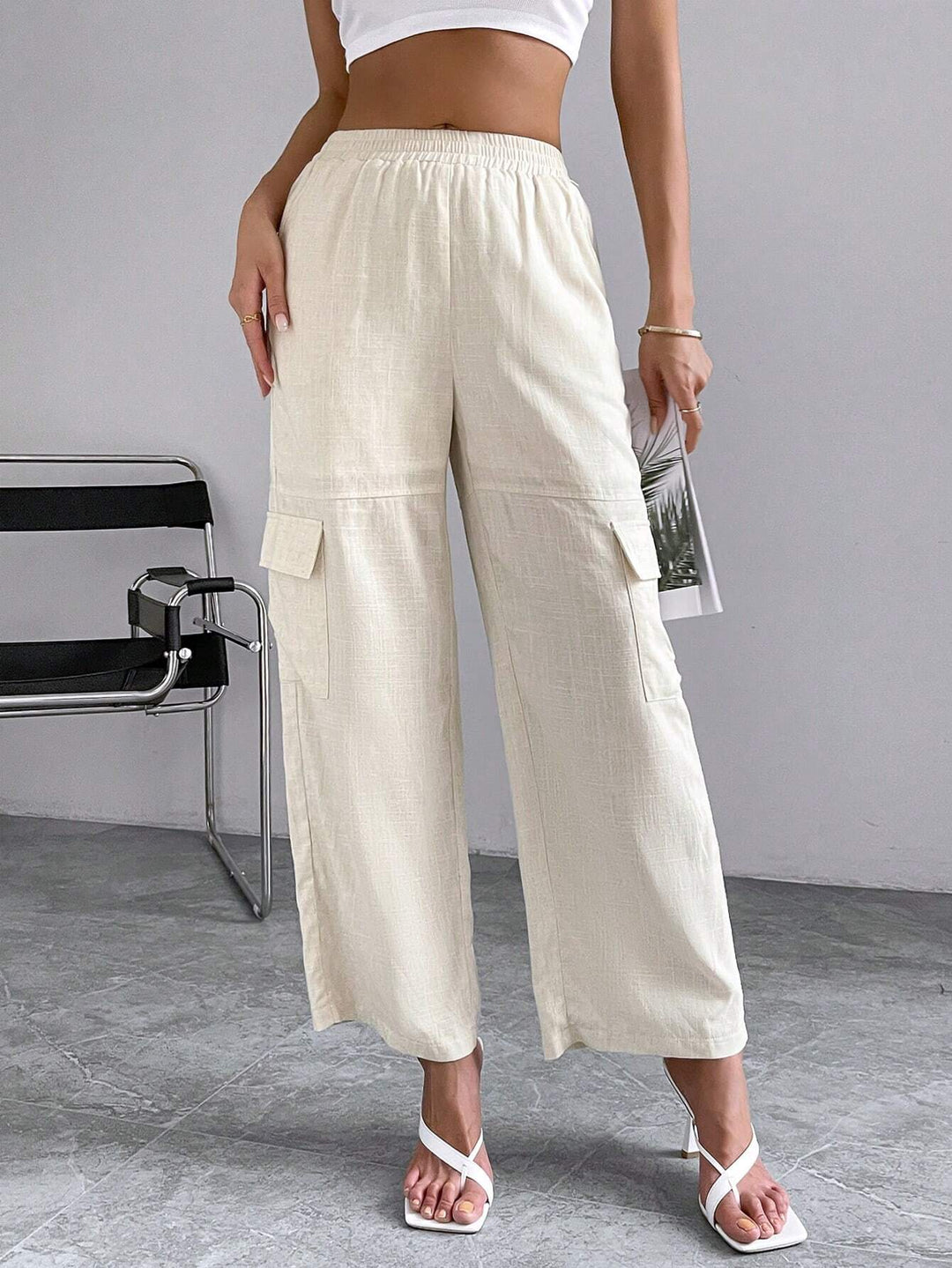 Loose Fit High Waist Pants