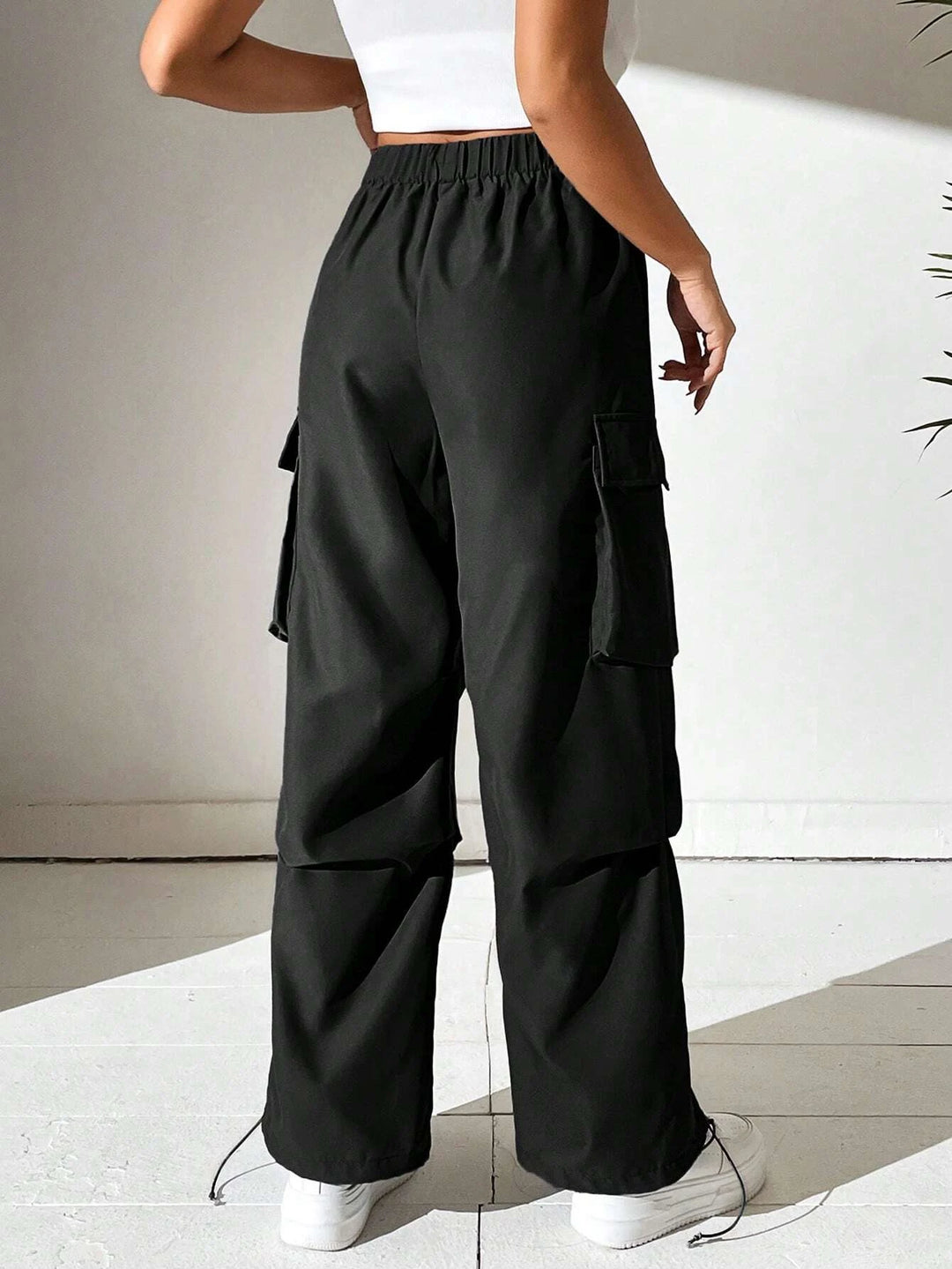 Plain Pocket Side Cargo Pants