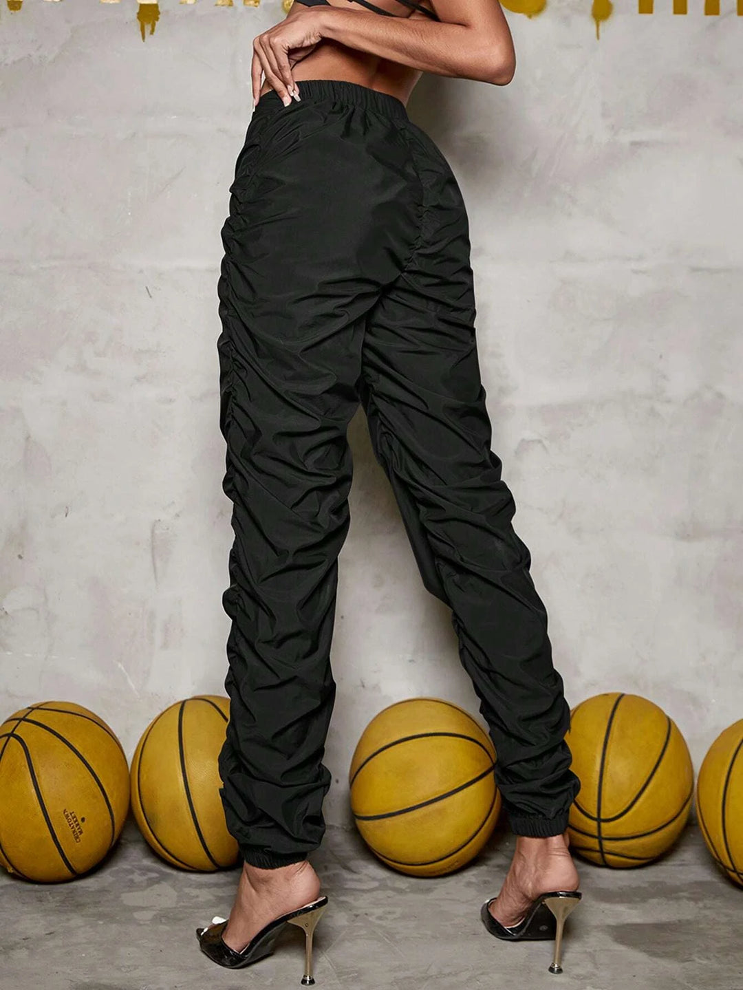 Drawstring Cargo Jogger Pants