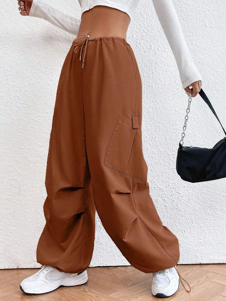 Drop Waist Regular Fit Parachute Pants