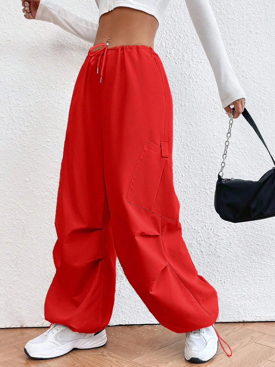 Drop Waist Regular Fit Parachute Pants