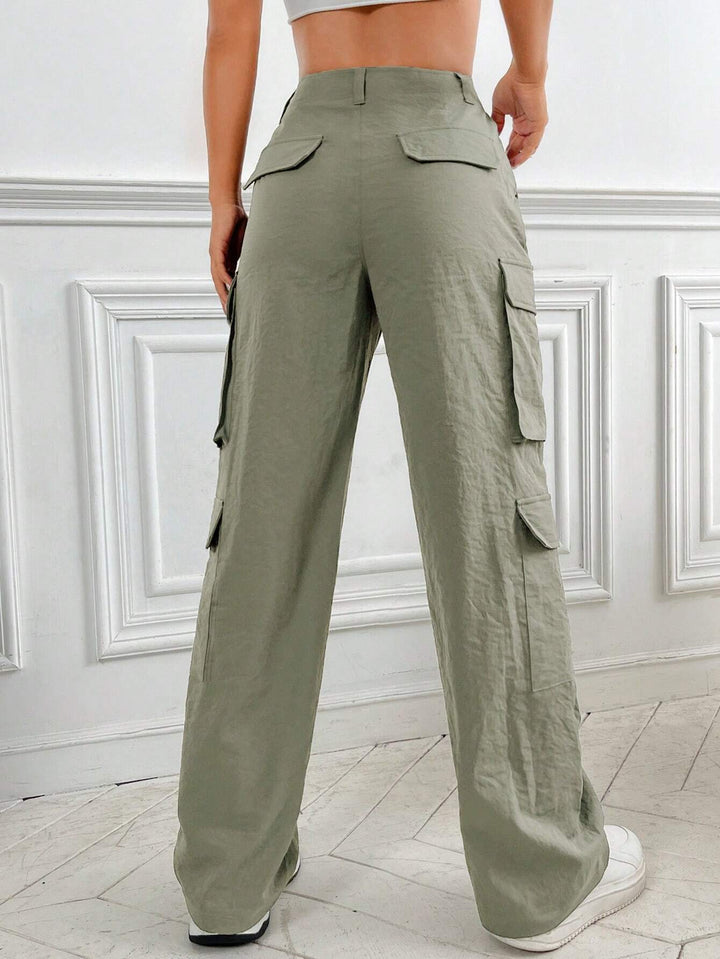 Flap Pocket Non Stretch Cargo Pants